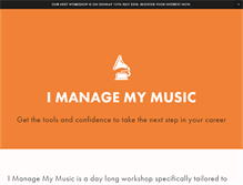 Tablet Screenshot of imanagemymusic.com